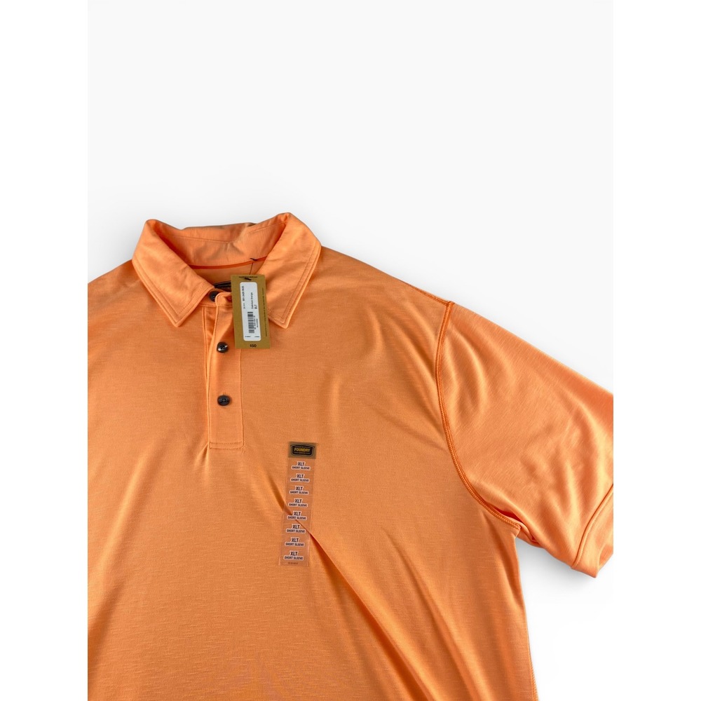 The Foundry Supply Co Mens XLT Cadmium Orange Short Sleeve Polo Shirt NEW